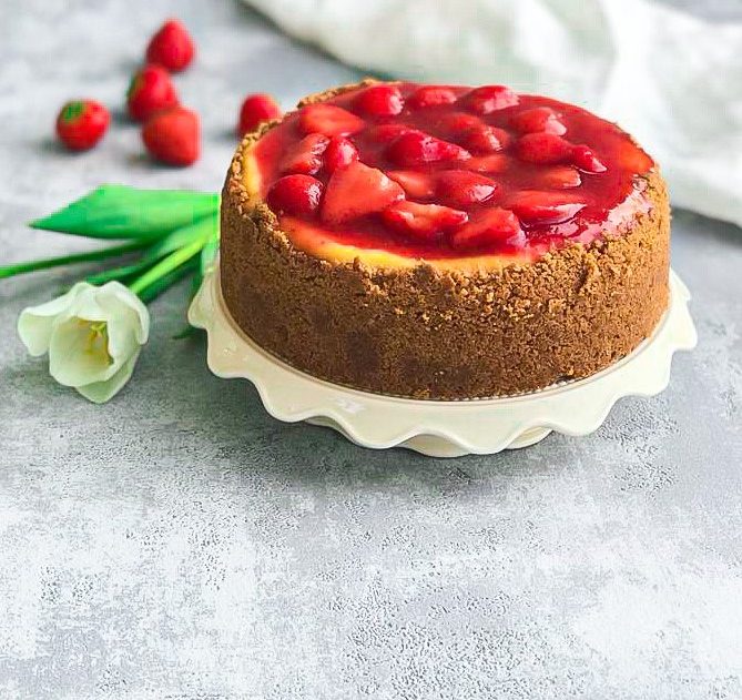Aardbeien cheesecake