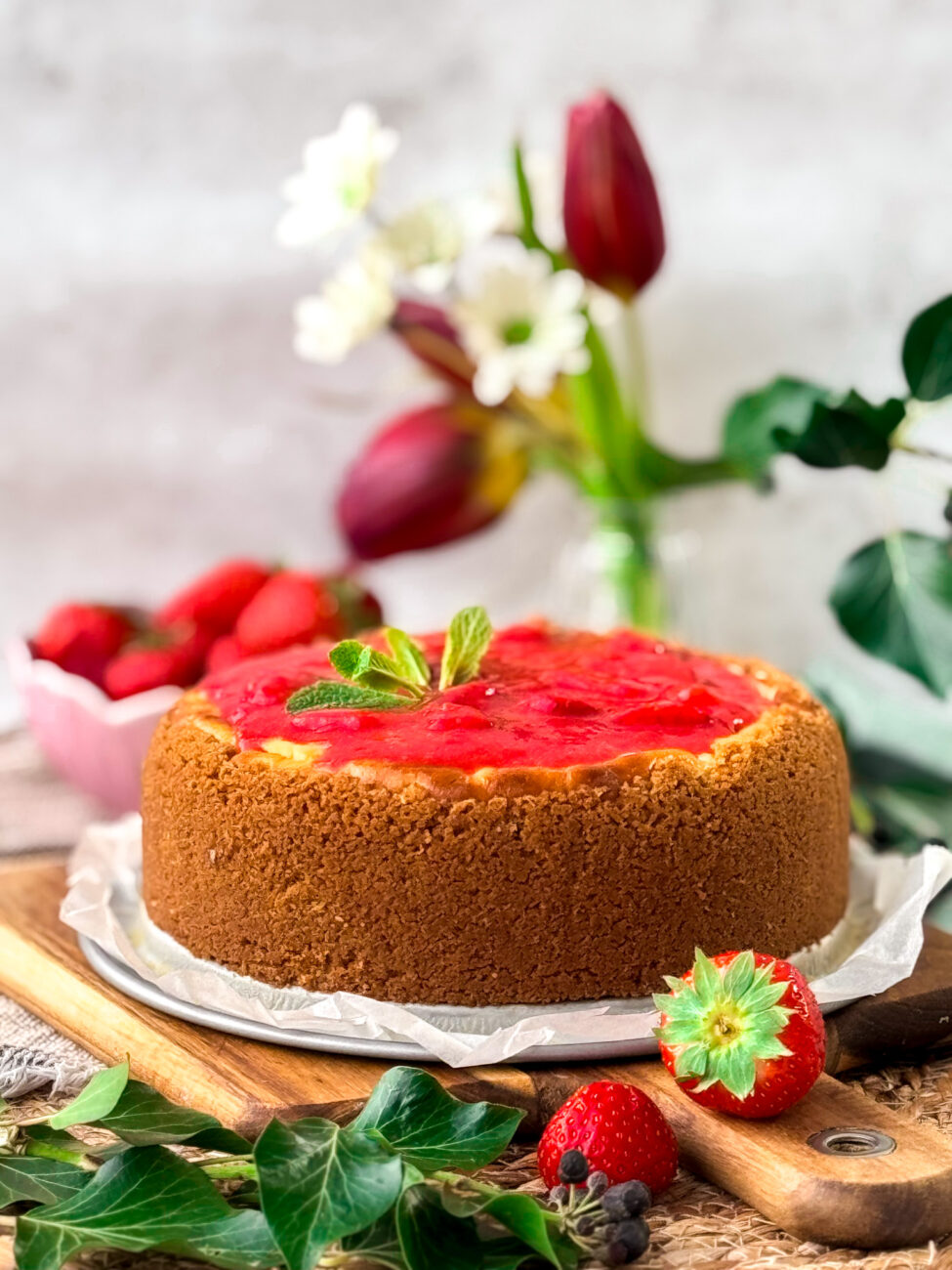 Aardbeien cheesecake