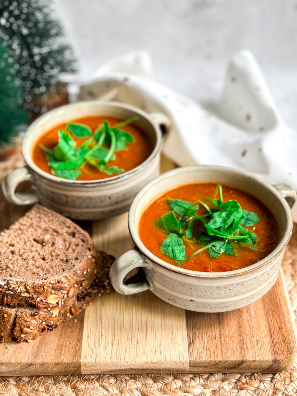 Tomaten-rucola soep